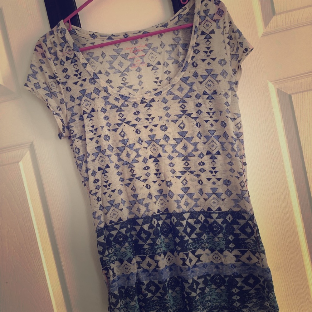 Blue Printed Shirt
